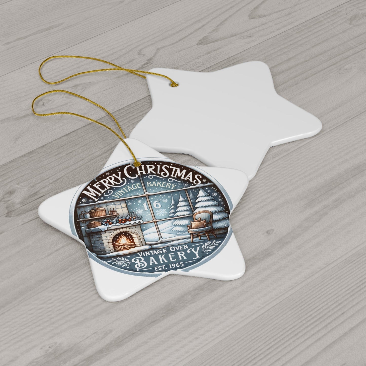 Custom Crafted Business Christmas Ornaments 2023 3mm Round Ceramic (Four Shapes) | Ideal for Bakery Shop & Small Business Owners |Unique Startup Gift  | Hanging Ornament