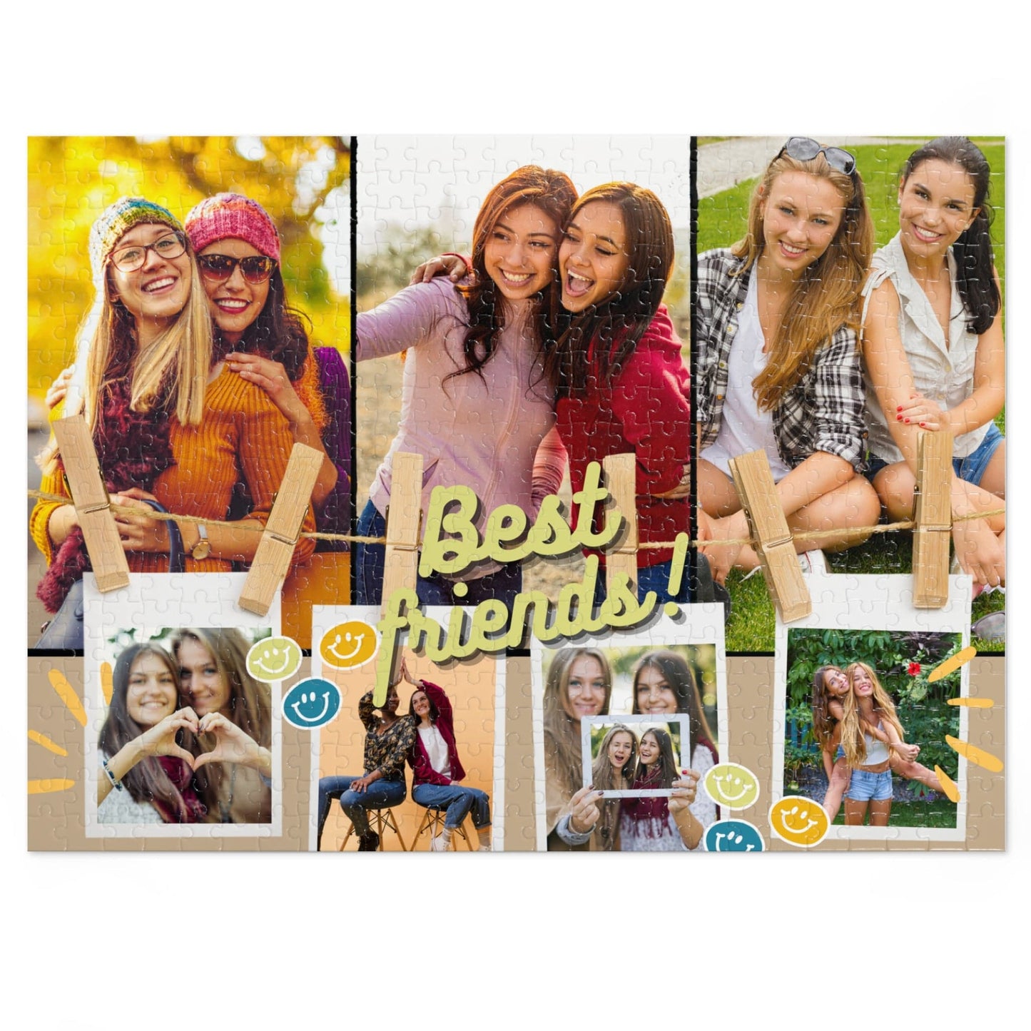 Custom Picture Best Friends Jigsaw Puzzle - 1000/500/252/110 Pieces - Customized Gifts for Best Friends Birthday