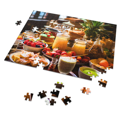 Jigsaw Piecework Puzzles 500 Piece for Adults and Kids - Breakfast Spread in Luxury Hotel - The Impossible Puzzle