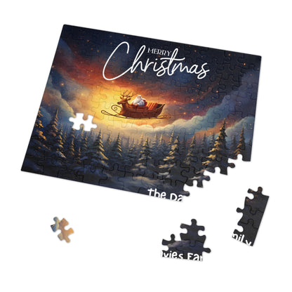 Personalized Jigsaw Puzzle 1000 pieces: Santa's Sleigh | Custom Text with Sizes (110-1000 Pieces) | Challenging Puzzle | Ideal Gift | Educational Family Activity