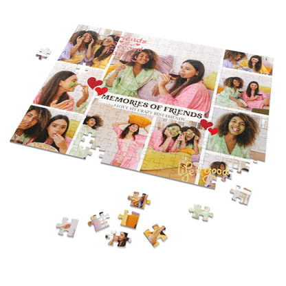 Jigsaw Puzzle Custom Photo for Best Friends from Collage - 1000/500/252/110 Pieces - DIY Gifts for Friends Moving Away