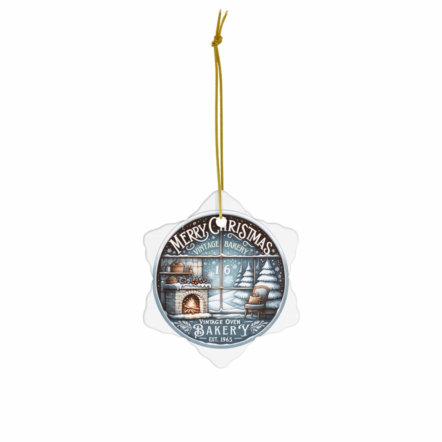 Custom Crafted Business Christmas Ornaments 2023 3mm Round Ceramic (Four Shapes) | Ideal for Bakery Shop & Small Business Owners |Unique Startup Gift  | Hanging Ornament