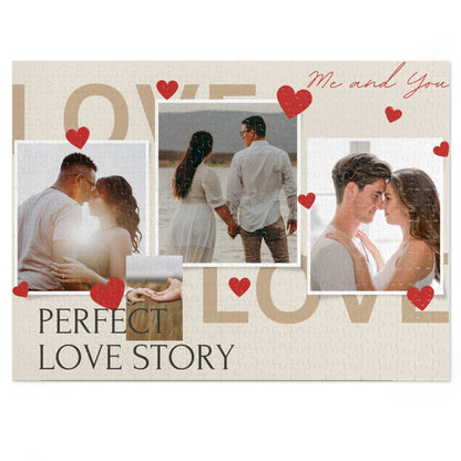 Custom Couple/Husband Jigsaw Puzzle from Photo Collage - 1000/500/252/110 Pieces - Romantic DIY Valentine's Gifts for Him