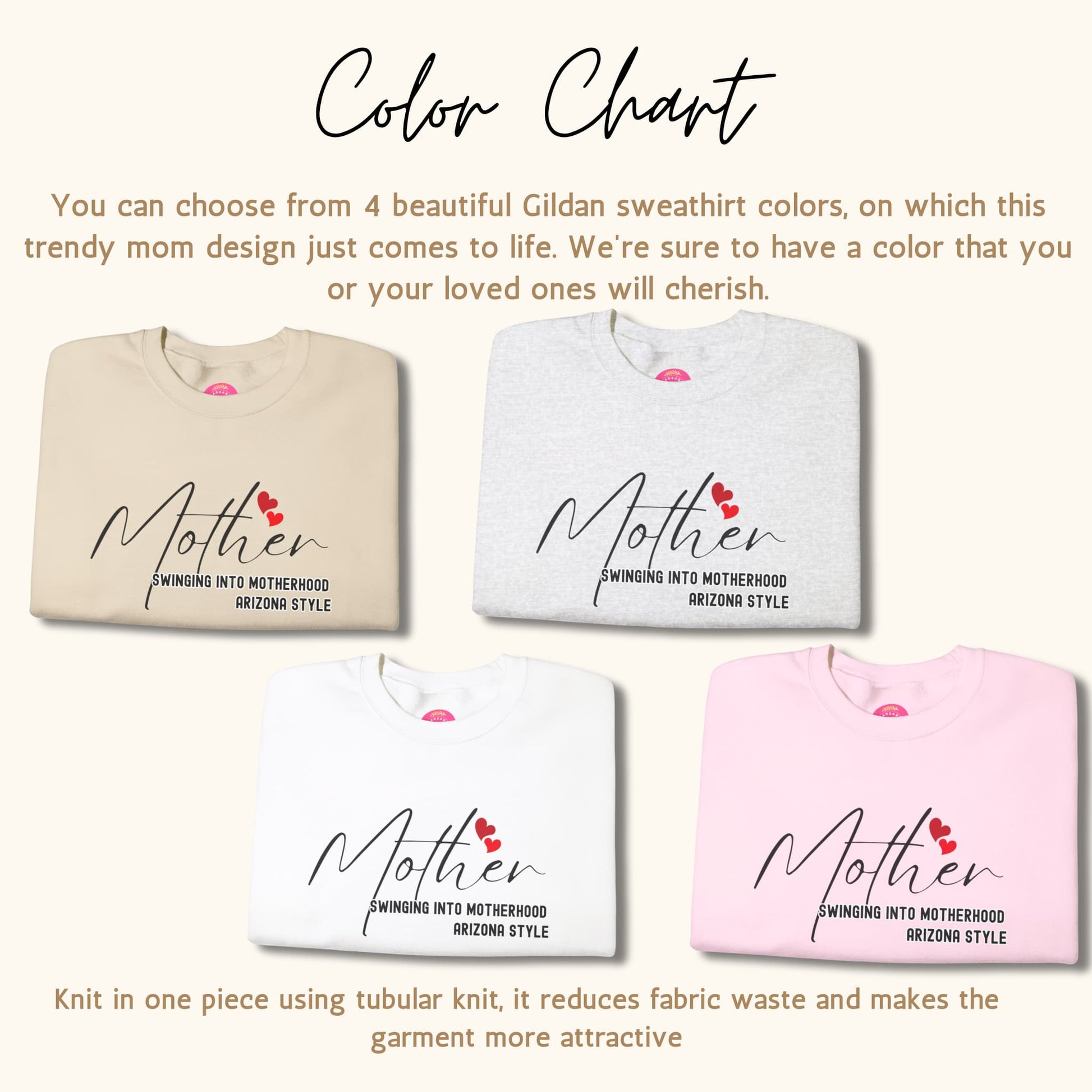 Available color options for the Custom Baseball Mom Crewneck Sweatshirt, showcasing a variety of choices.