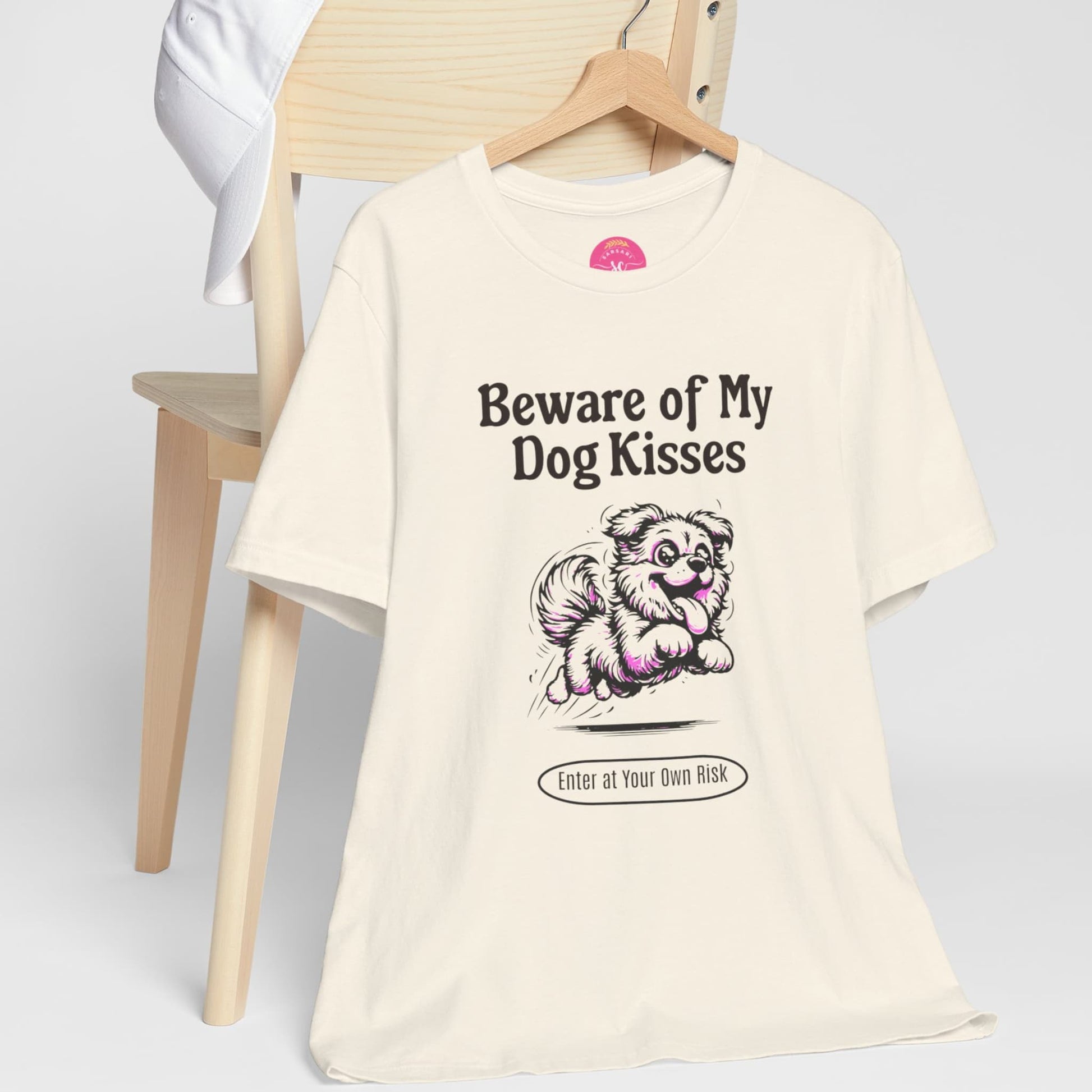 Dog Lover Animal Loos Fit Tee Shirt Dog natural tee on hanger
