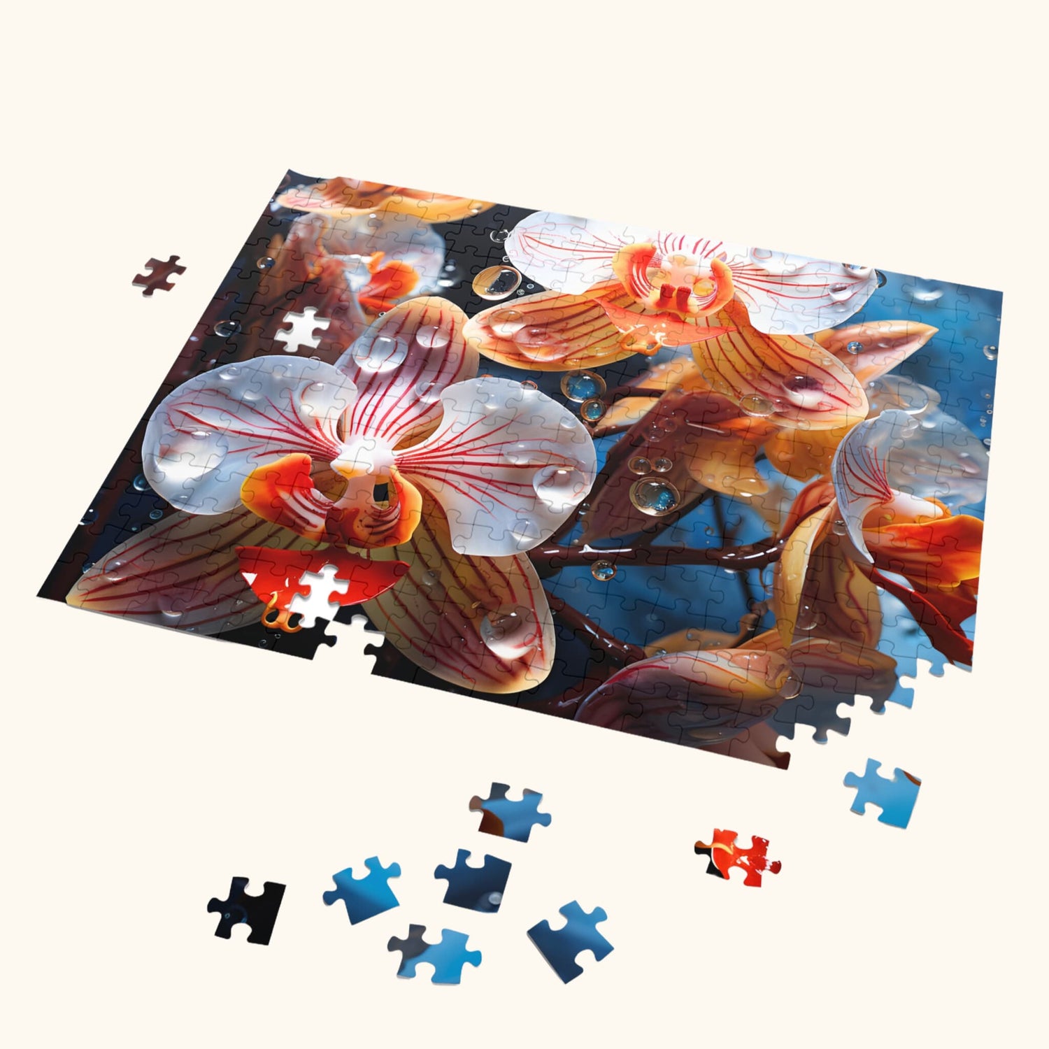 PUZZLE MOCKUP OF A FLOWER OF A 1000 PIECE PUZZLE