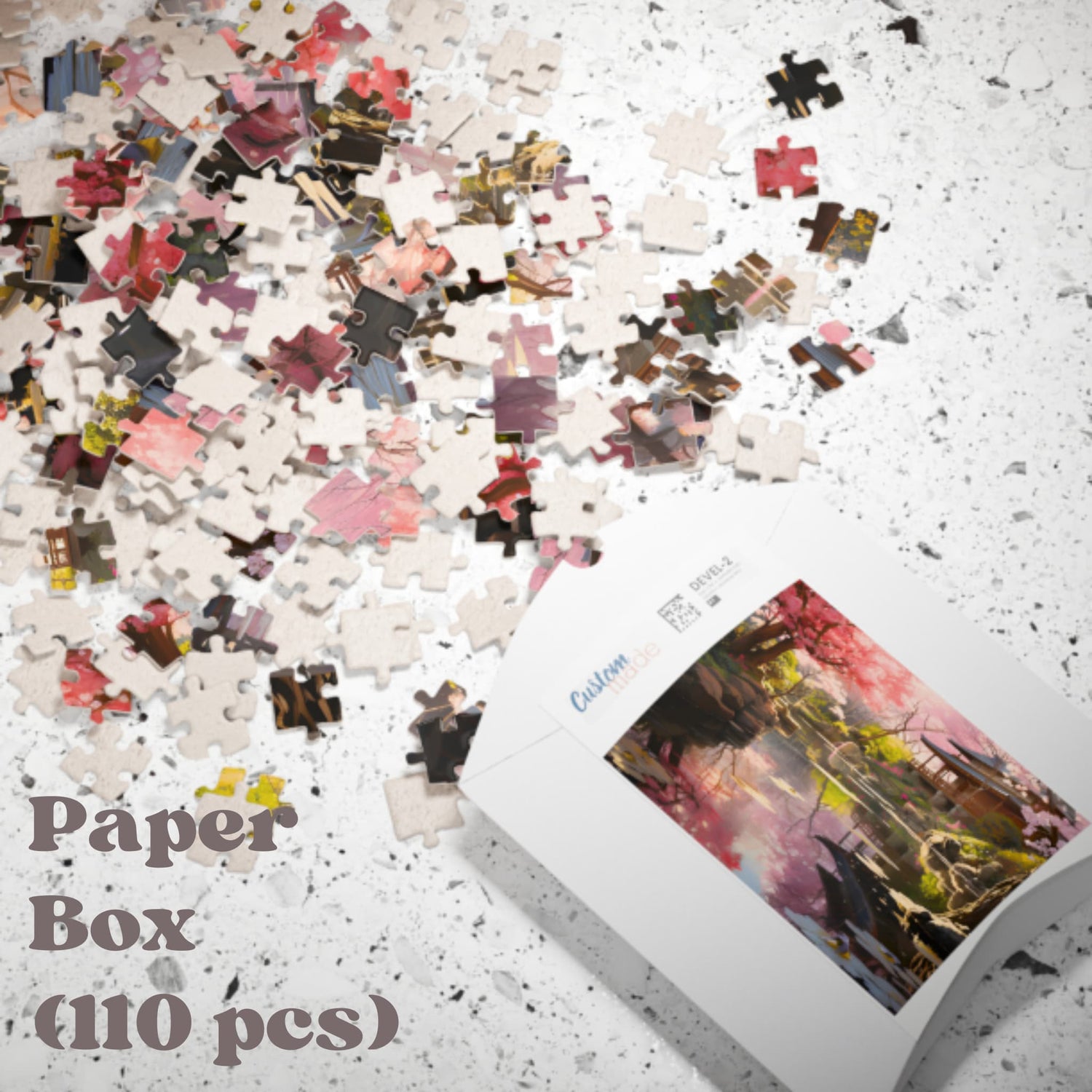 puzzle paper box variant for 110 pieces of puzzle