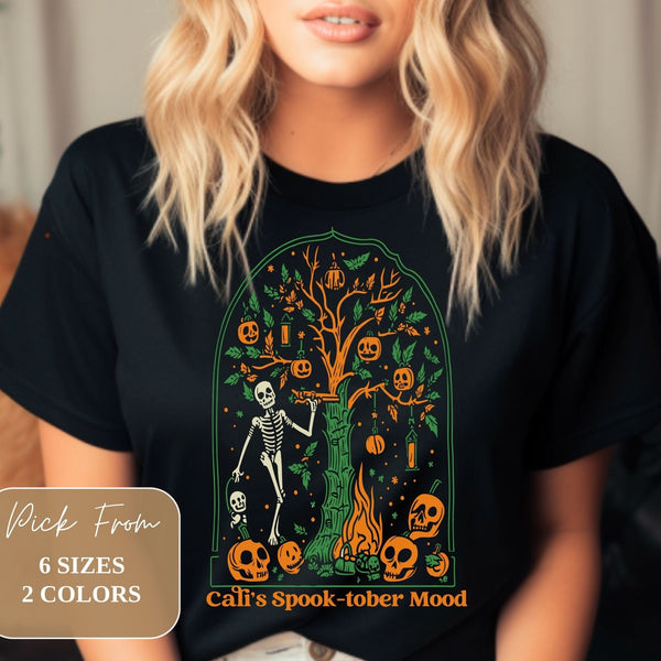 California Halloweentown Skeleton Graphic Printed Tee