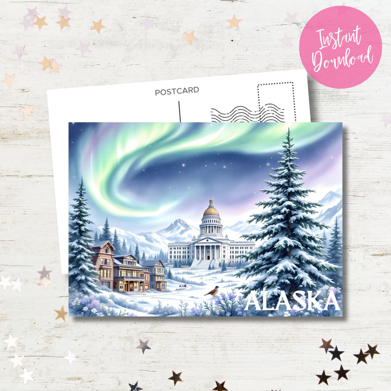 Escena de Aurora Boreal de Alaska