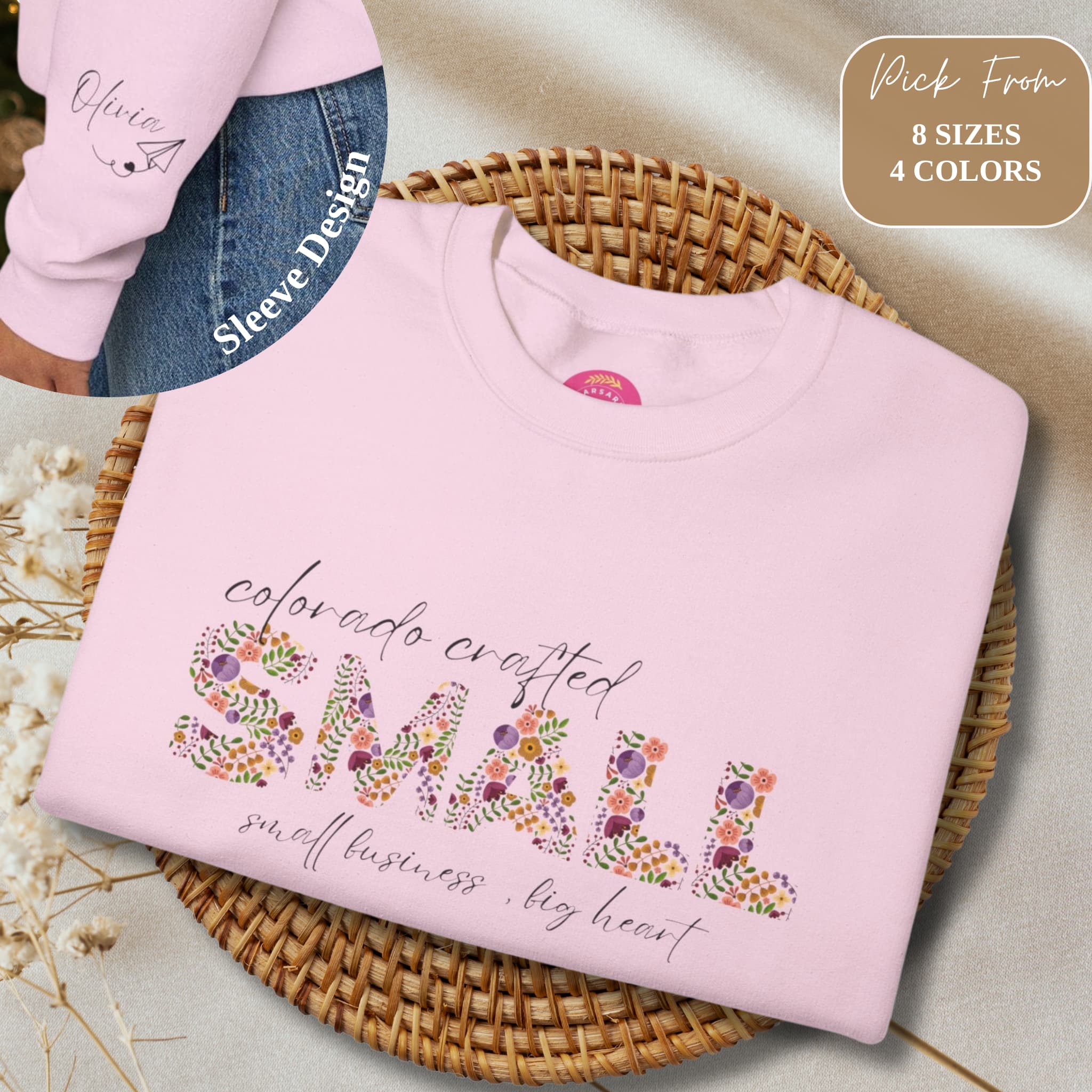 Custom Small Business Owner Crewneck Sweatshirt Personalized