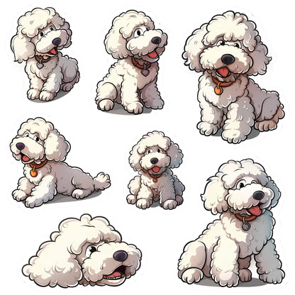 cute 10 PNG Poodle Clipart Bundle with transparent background