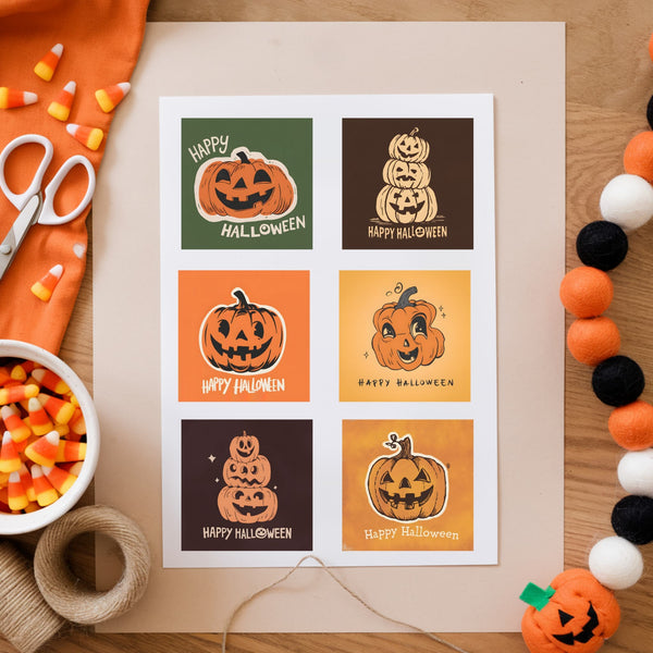 Halloween tags variety display