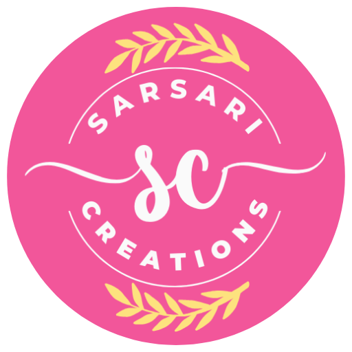 sarsari creations main logo in pink