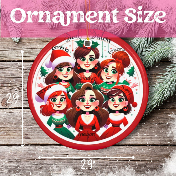 Size and Measurements of Soul Sisters Ornament