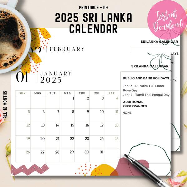 Sri Lanka Calendar 2025 Cover