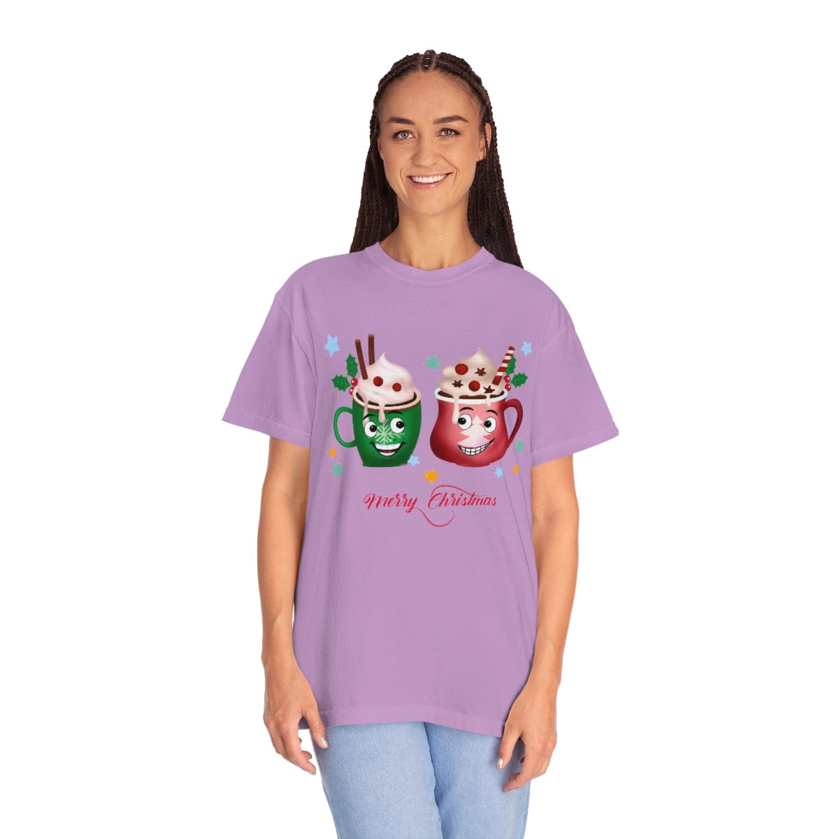 Retro Christmas Comfort Colors Shirt, Christmas Coffee Shirt, Christmas Men Gift, Retro Holiday Shirt, Funny Xmas T-Shirt, Unisex Garment-Dyed T-shirt