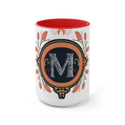 Shop Custom Monogrammed Coffee Mug - Personalized Gift for Her - Two-Tone Design - 15oz