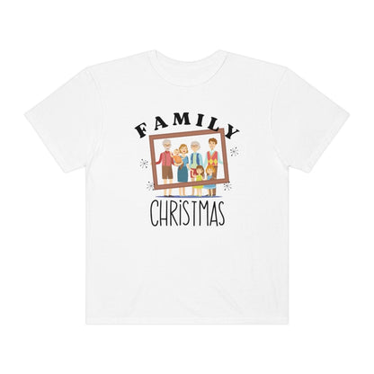 Family Photo Comfort Colors, Christmas Family T-Shirt, Family Photo Shirt, Matching Family Shirt, Christmas Family Gift, Unisex Garment-Dyed T-shirt