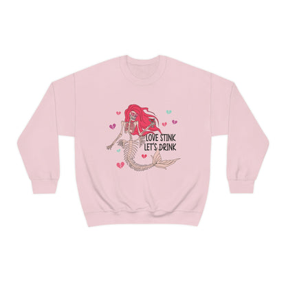 Anti-Valentine's Day 2023: Drink Like a Mermaid Skeleton Sweatshirt