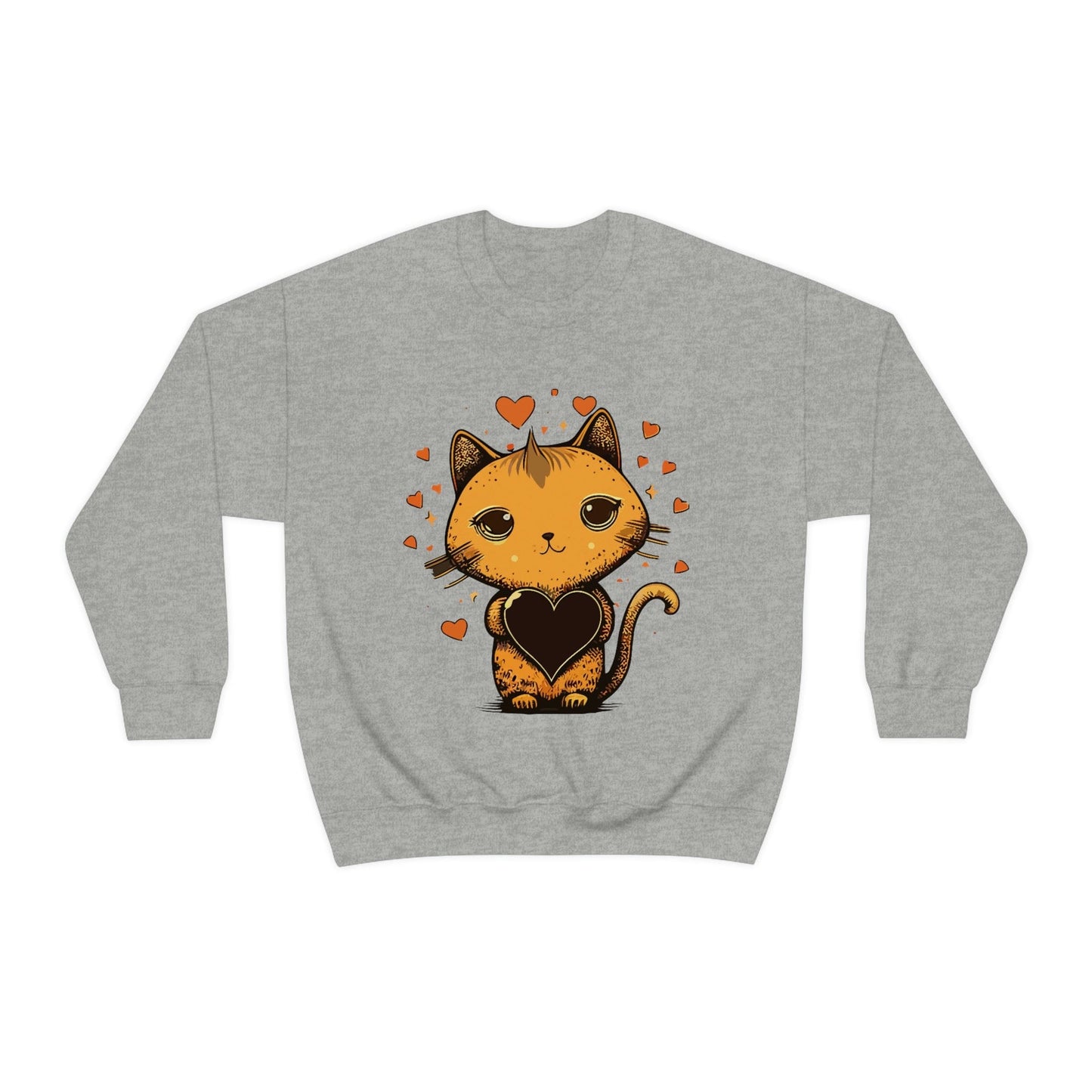 2023 Valentine's Day Sweatshirt: Cute Cats in Love Kawaii Style