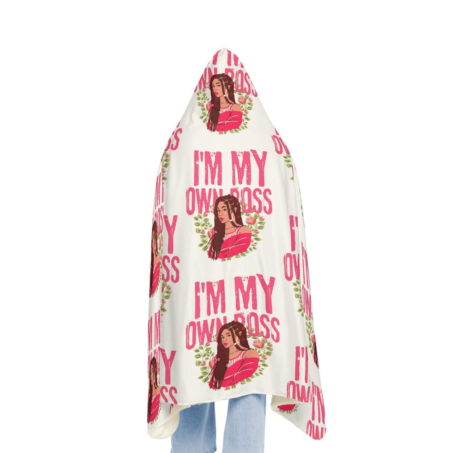 I'm My Own Boss Sherpa Snuggle Blanket - Confident and Empowering Design - SarsariCreations