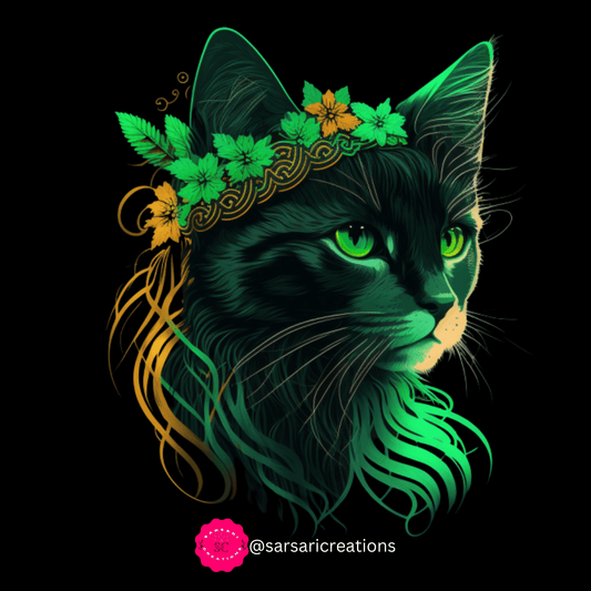 2023 Unisex Green Cat Lover Irish St Patricks Day Funny Gaelic T-Shirt