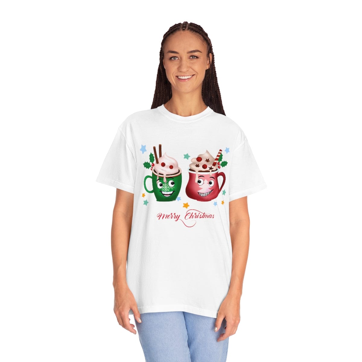 Retro Christmas Comfort Colors Shirt, Christmas Coffee Shirt, Christmas Men Gift, Retro Holiday Shirt, Funny Xmas T-Shirt, Unisex Garment-Dyed T-shirt