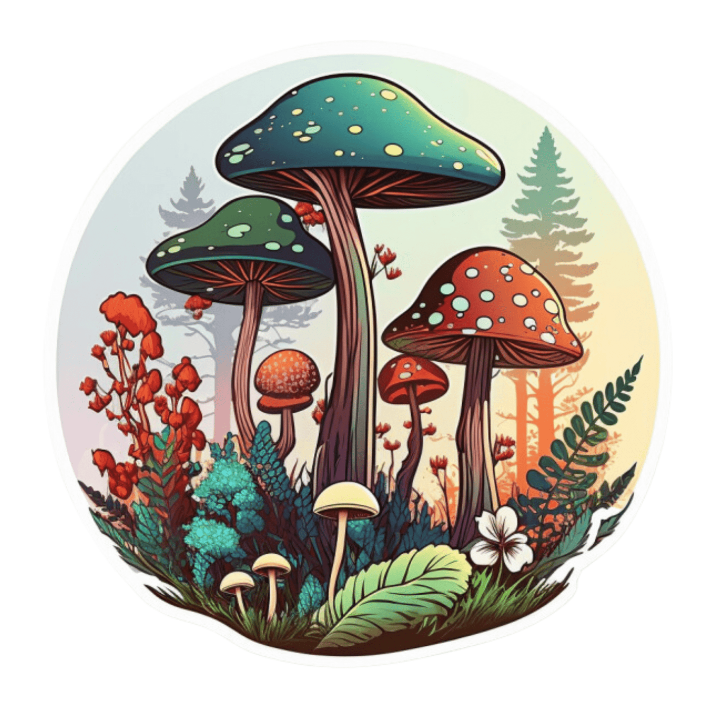 Mind-Bending Magical Mushroom Trip Images 2023 4 PNGs Set - Print on Demand Free Download - Instant Download Part 1