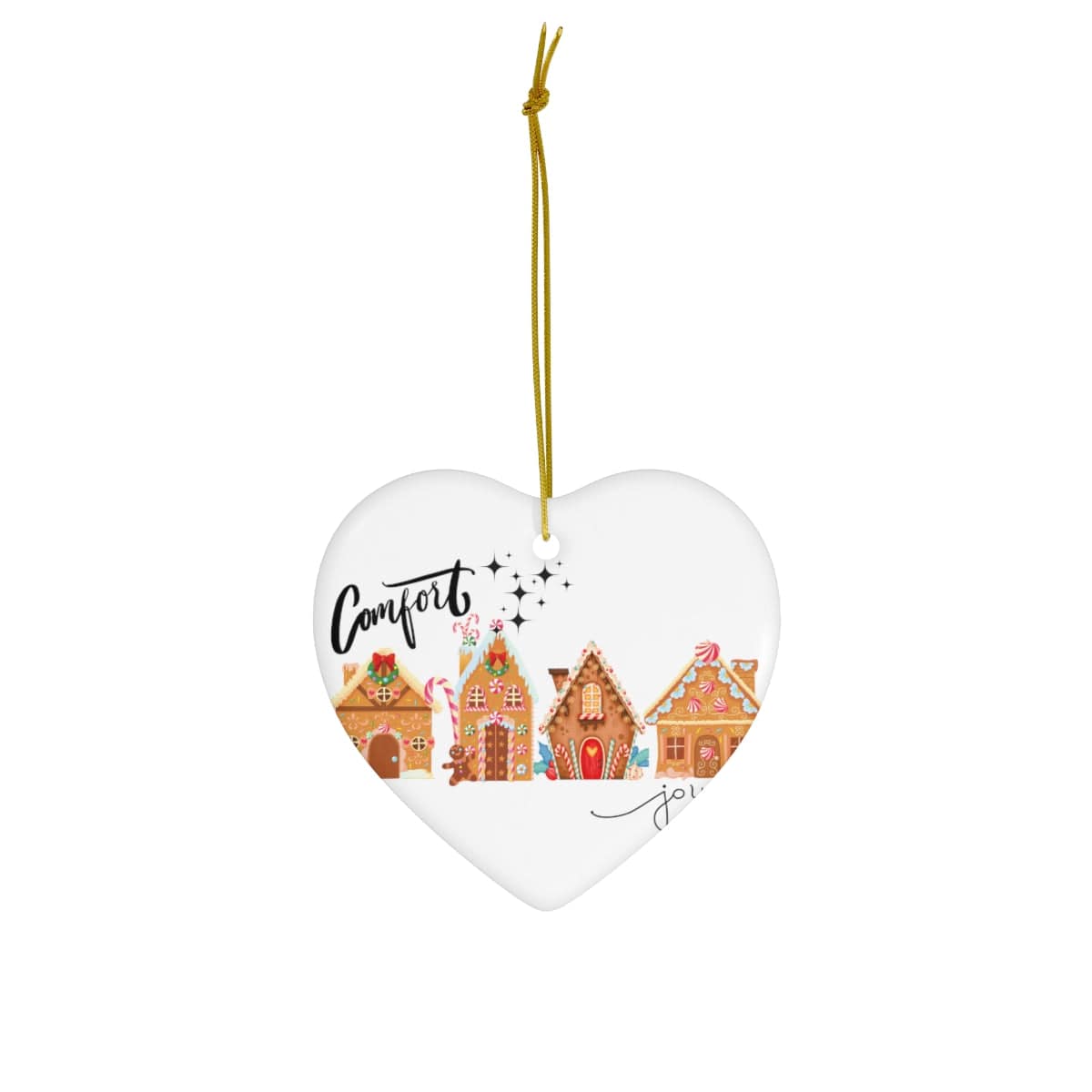 Comfort & Joy Ceramic Ornament, 4 Shapes