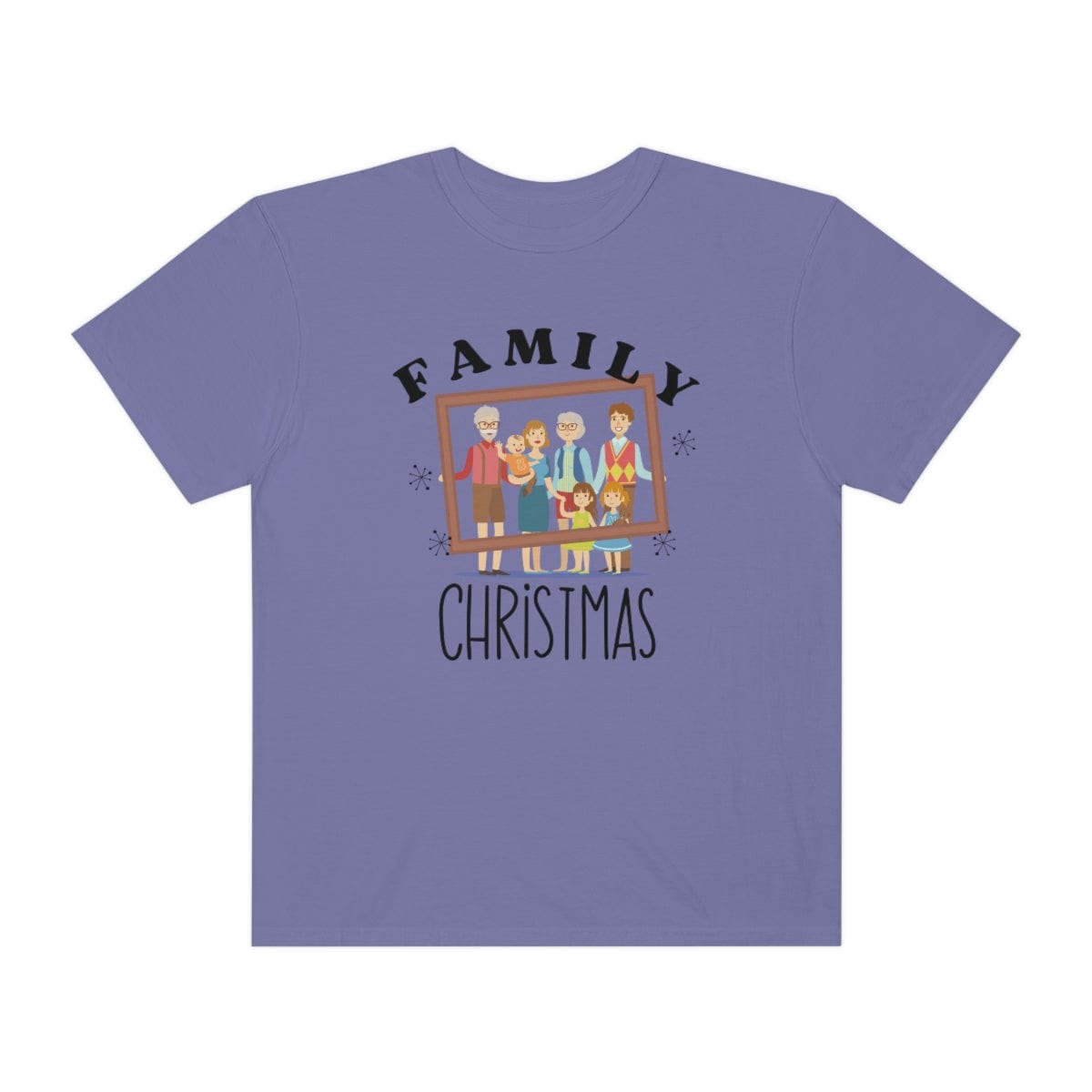 Family Photo Comfort Colors, Christmas Family T-Shirt, Family Photo Shirt, Matching Family Shirt, Christmas Family Gift, Unisex Garment-Dyed T-shirt