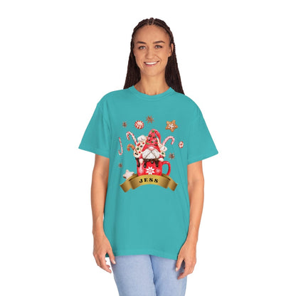 Christmas Gnome Comfort Colors Shirt, Custom Christmas Shirt, Cute Gnomies Christmas Gift, Matching Shirt, Garment-Dyed T-shirt