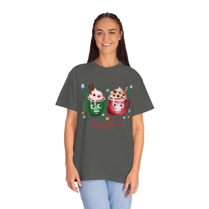 Retro Christmas Comfort Colors Shirt, Christmas Coffee Shirt, Christmas Women Gift, Retro Holiday Shirt, Funny Xmas T-Shirt