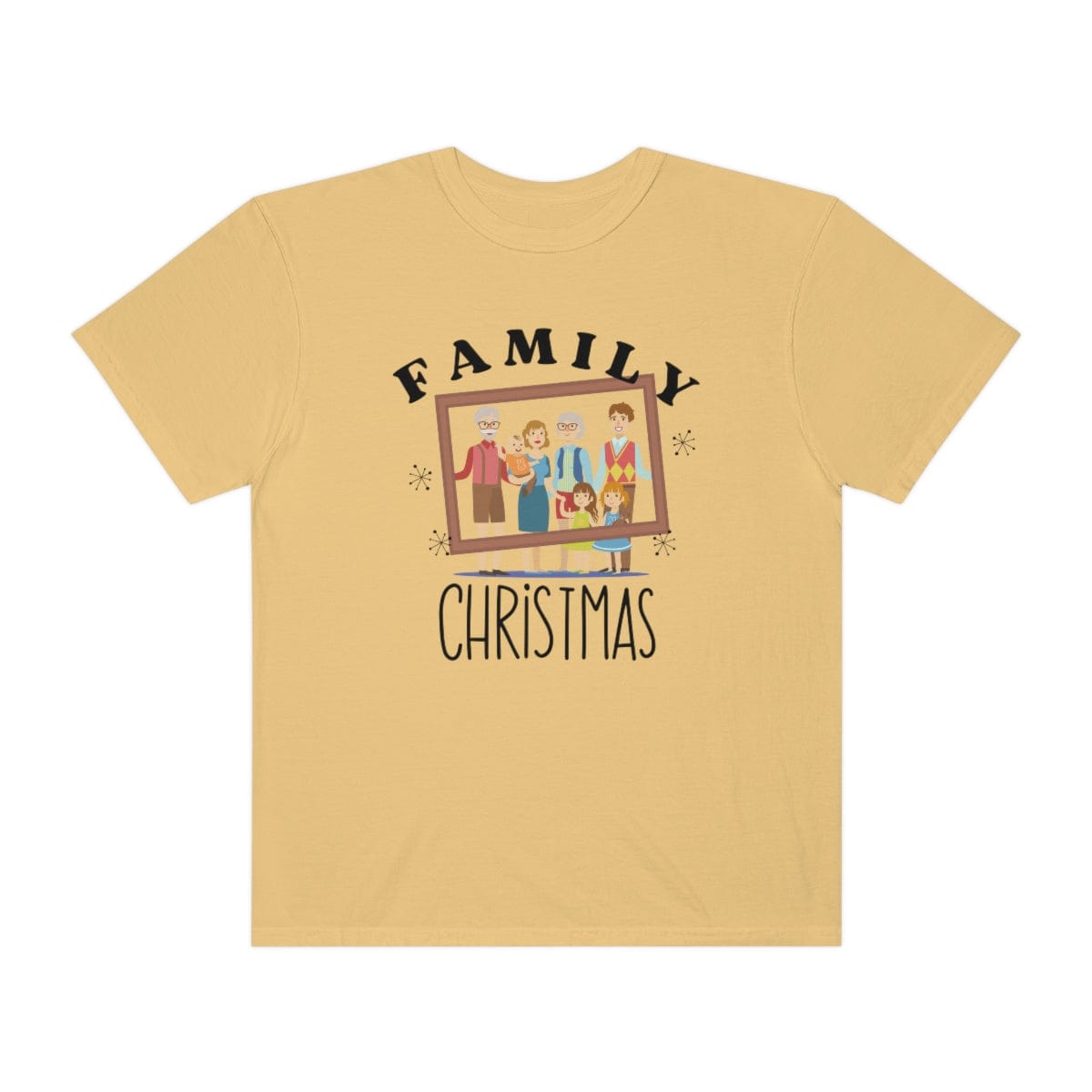 Family Photo Comfort Colors, Christmas Family T-Shirt, Family Photo Shirt, Matching Family Shirt, Christmas Family Gift, Unisex Garment-Dyed T-shirt