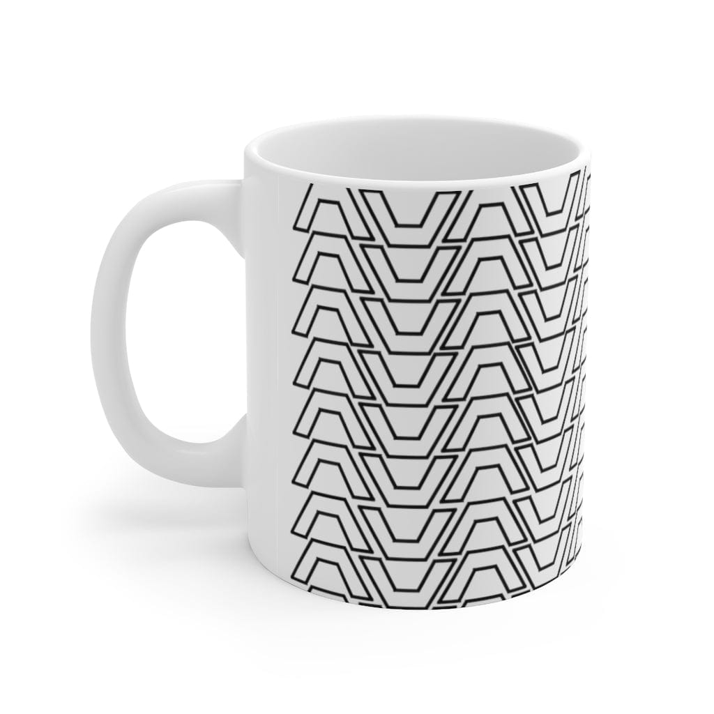 Geometric Design Mug, Tea Milk Mug, Birthday Mug, Ceramic Mug 11oz