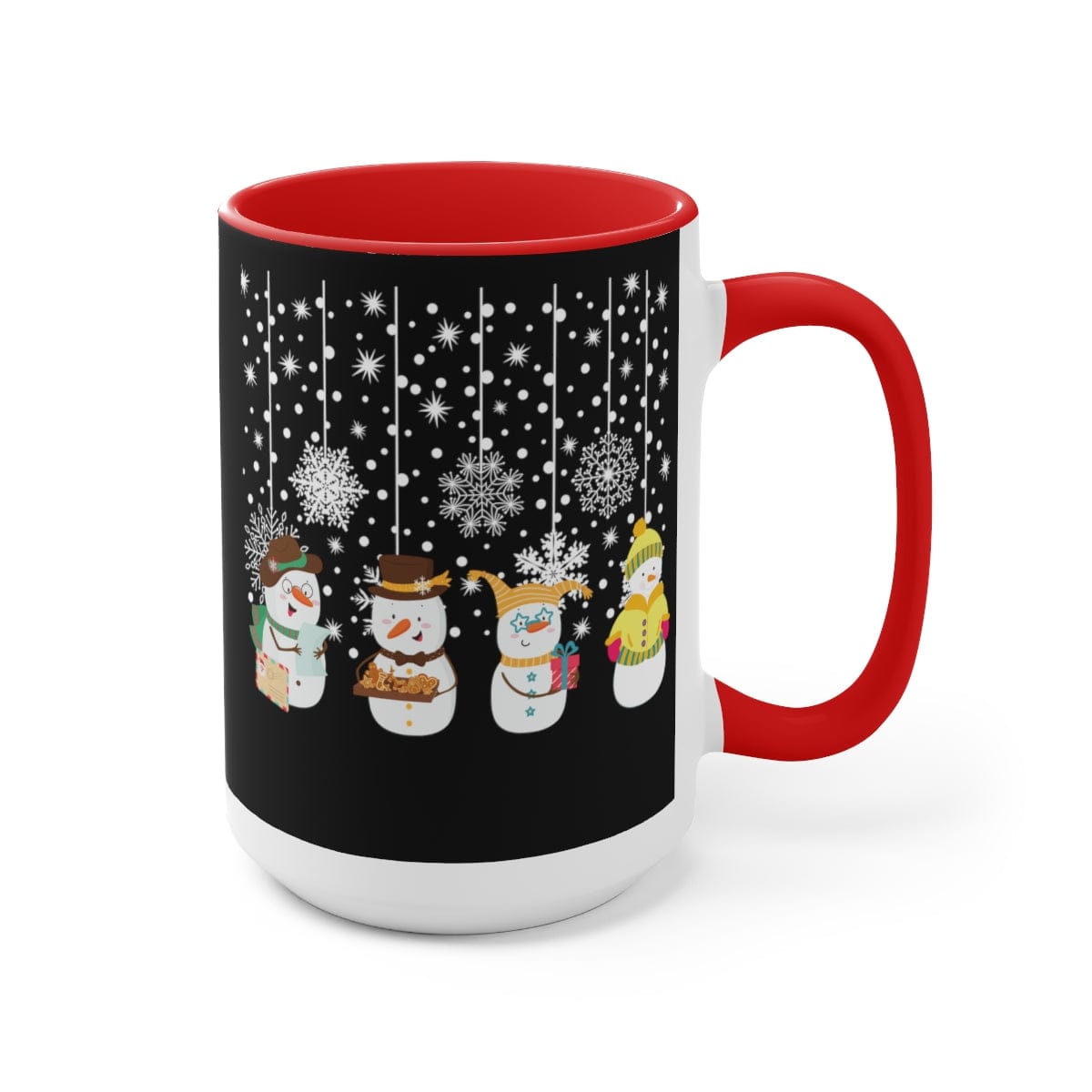 Cute Christmas Mug, Christmas Mug, Xmas Mug, Christmas Gift, Gift for Her 15 oz Two-Tone Coffee Mugs