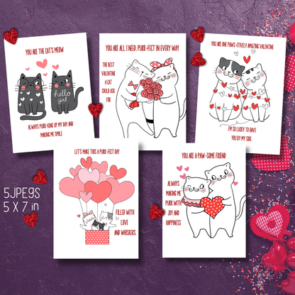 Buy 2023 Kitten Love Valentine's Day Printable: Classroom Cards, Gift Tags (Instant Download)