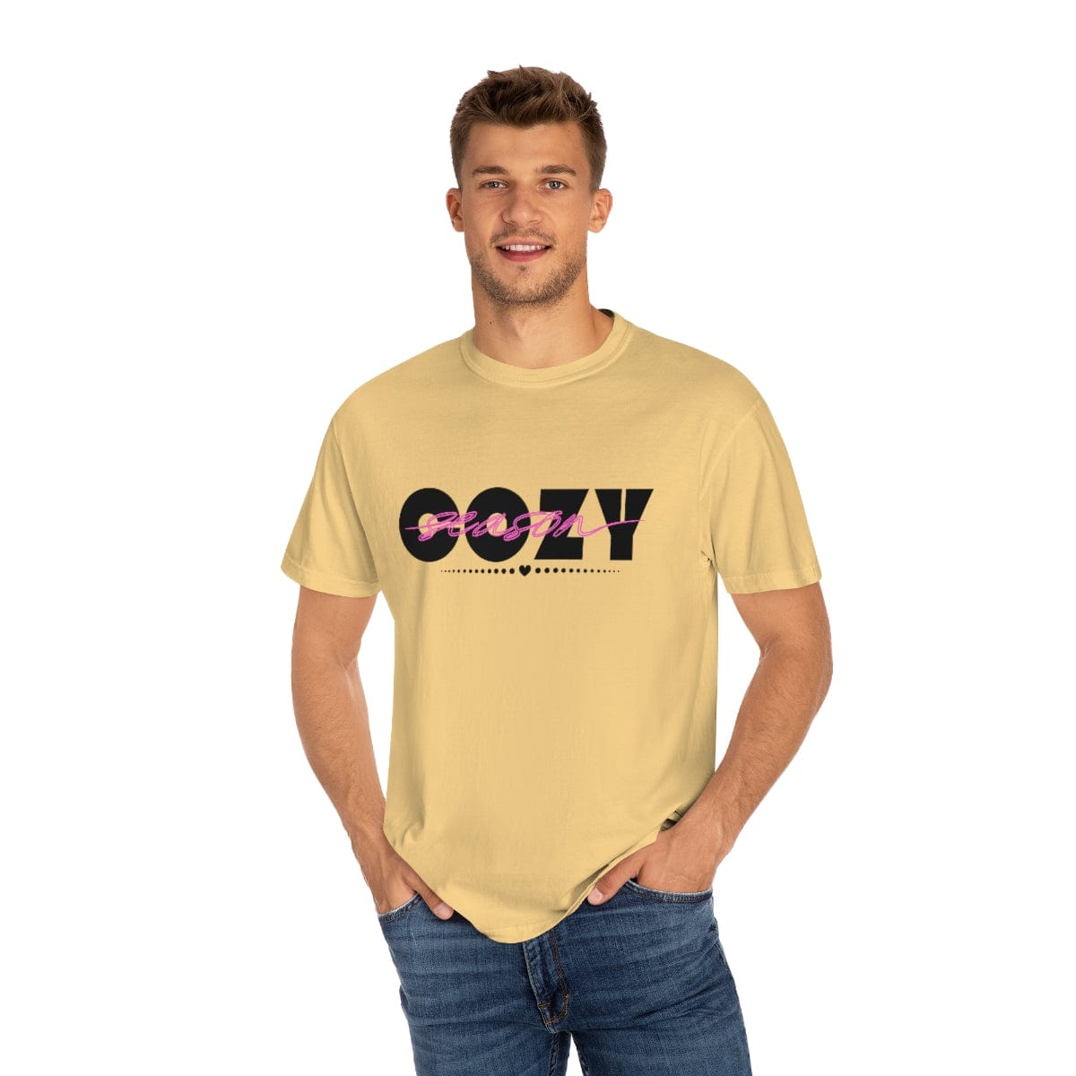 Men Cozy Season Shirt, Comfort Colors Shirt, Cozy Vibes T-Shirt, Fall Shirt, Thanksgiving Gift, Unisex Garment-Dyed T-shirt