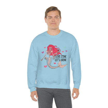 Anti-Valentine's Day 2023: Drink Like a Mermaid Skeleton Sweatshirt