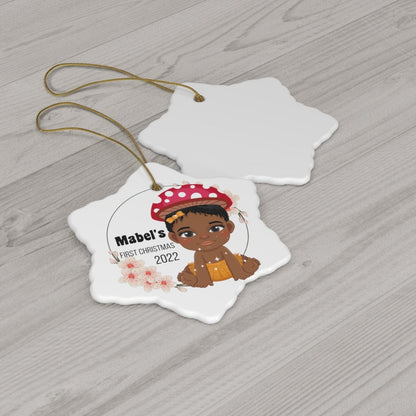 Mabel's First Christmas 2022 Ceramic Ornament, 4 Shapes