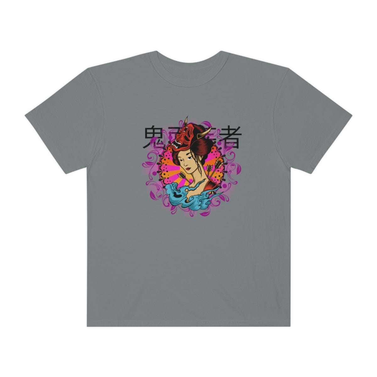 Oni Mask Geisha T-Shirt For Women Girl
