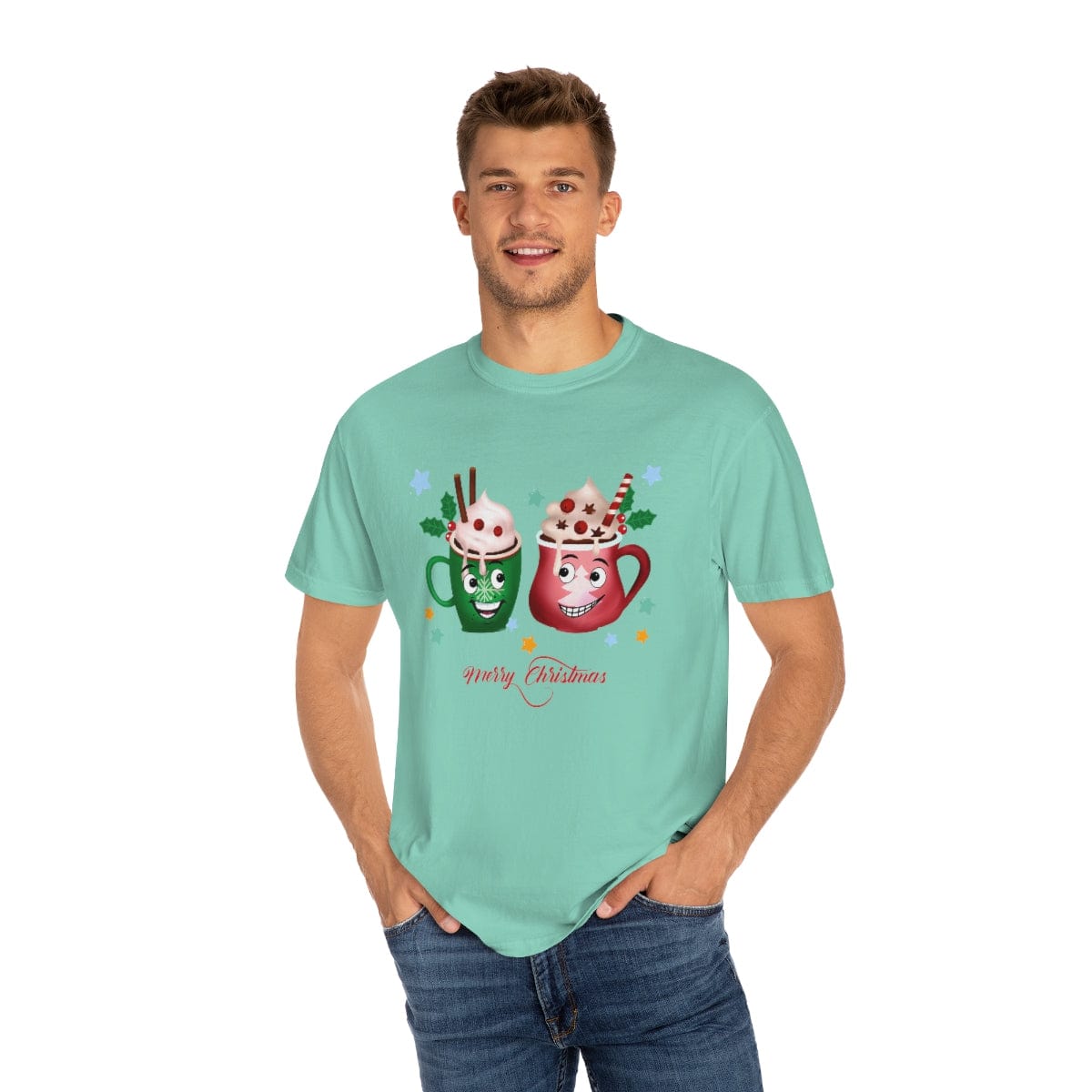 Retro Christmas Comfort Colors Shirt, Christmas Coffee Shirt, Christmas Women Gift, Retro Holiday Shirt, Funny Xmas T-Shirt