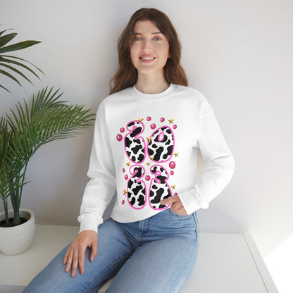 2023 Pink Cow Print Sweatshirt, New Year's Eve 2023 Sweatshirt for Women, Retro New Year Sweater, Western Cow Print Sweatshirt