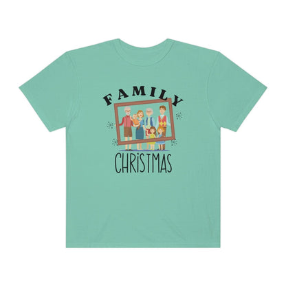 Family Photo Comfort Colors, Christmas Family T-Shirt, Family Photo Shirt, Matching Family Shirt, Christmas Family Gift, Unisex Garment-Dyed T-shirt