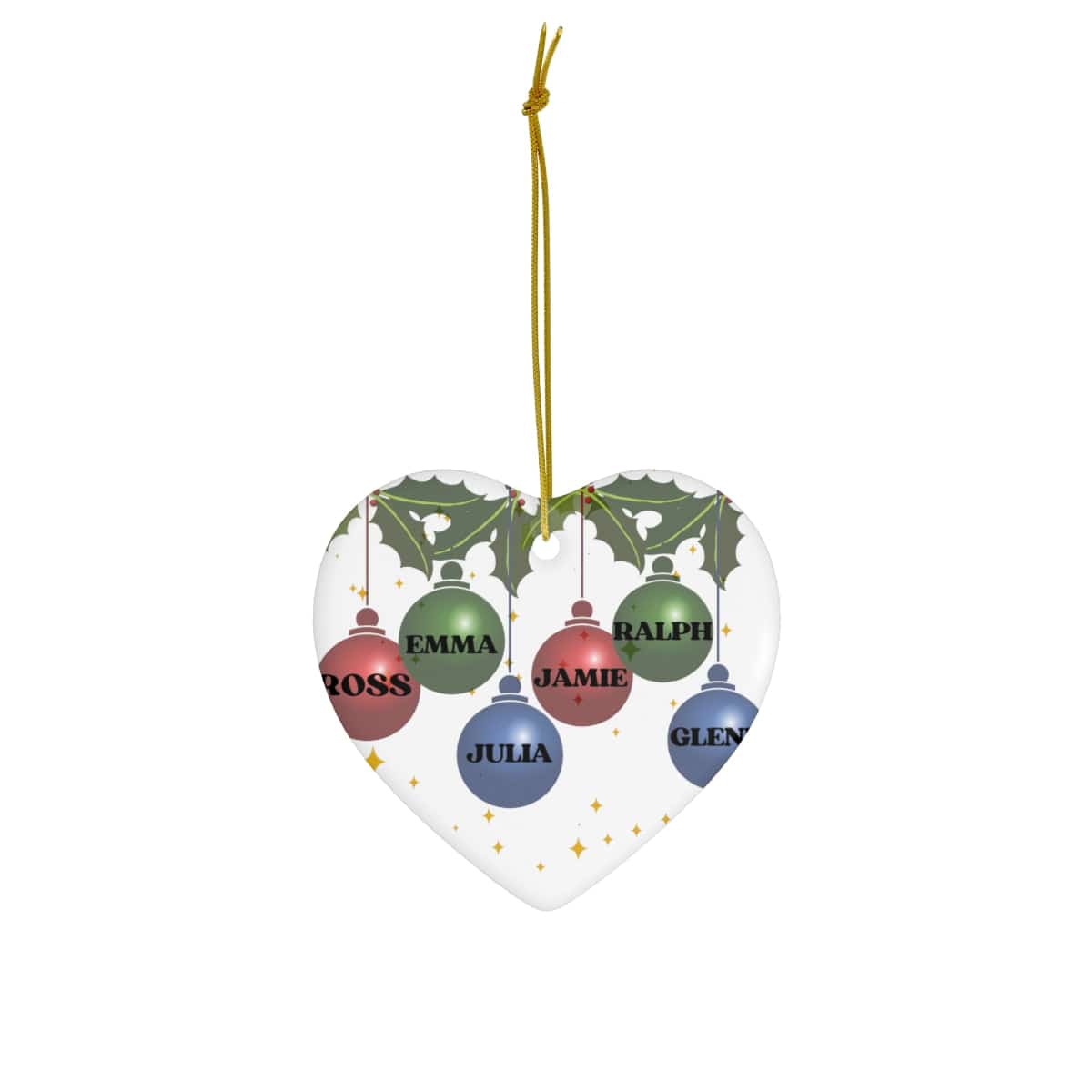 Everyone In Family Ceramic Ornament, 4 Shapes