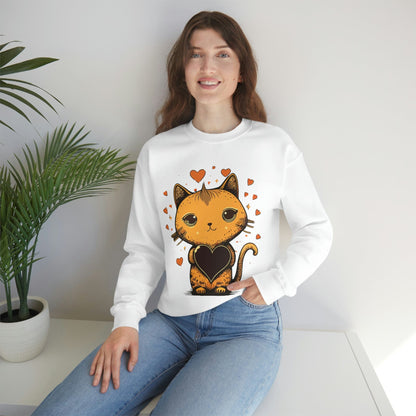 2023 Valentine's Day Sweatshirt: Cute Cats in Love Kawaii Style