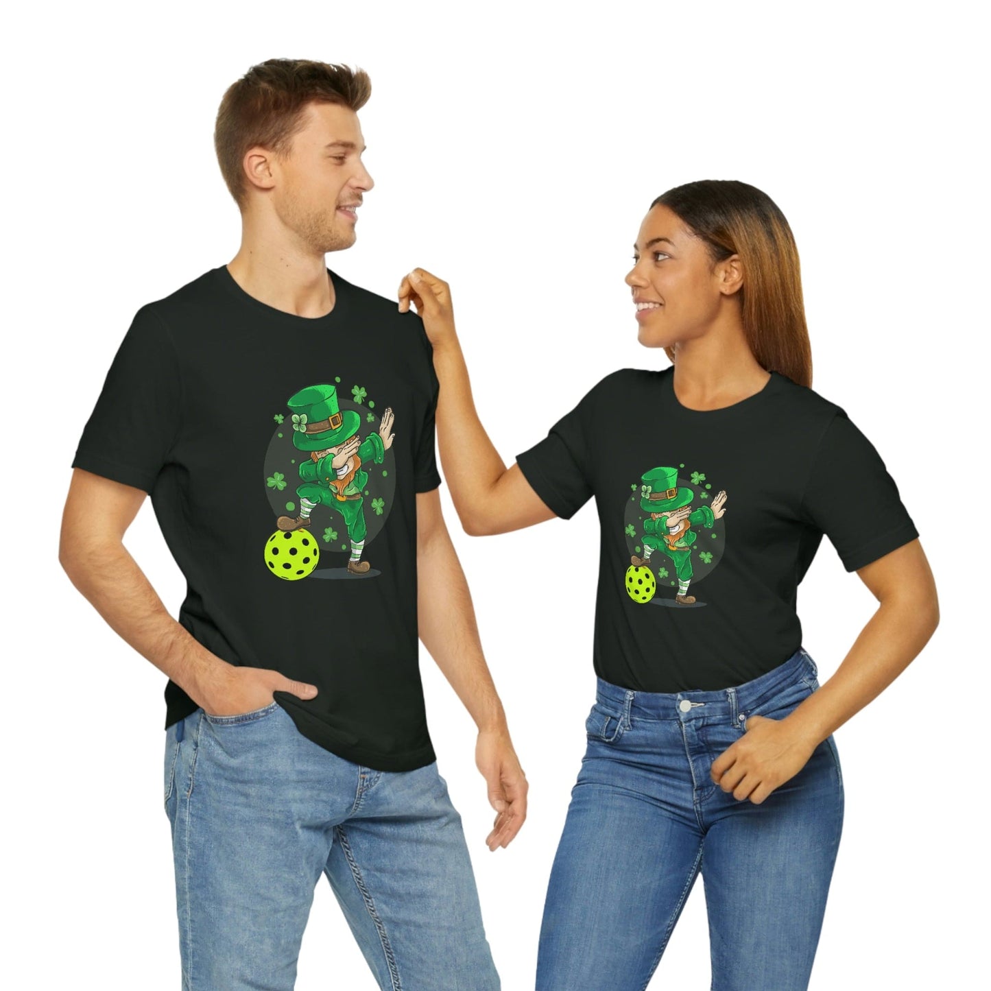 St. Patrick's Day 2023 Unisex Pickleball Dabbing Leprechaun Pickleball Malarkey T-Shirt