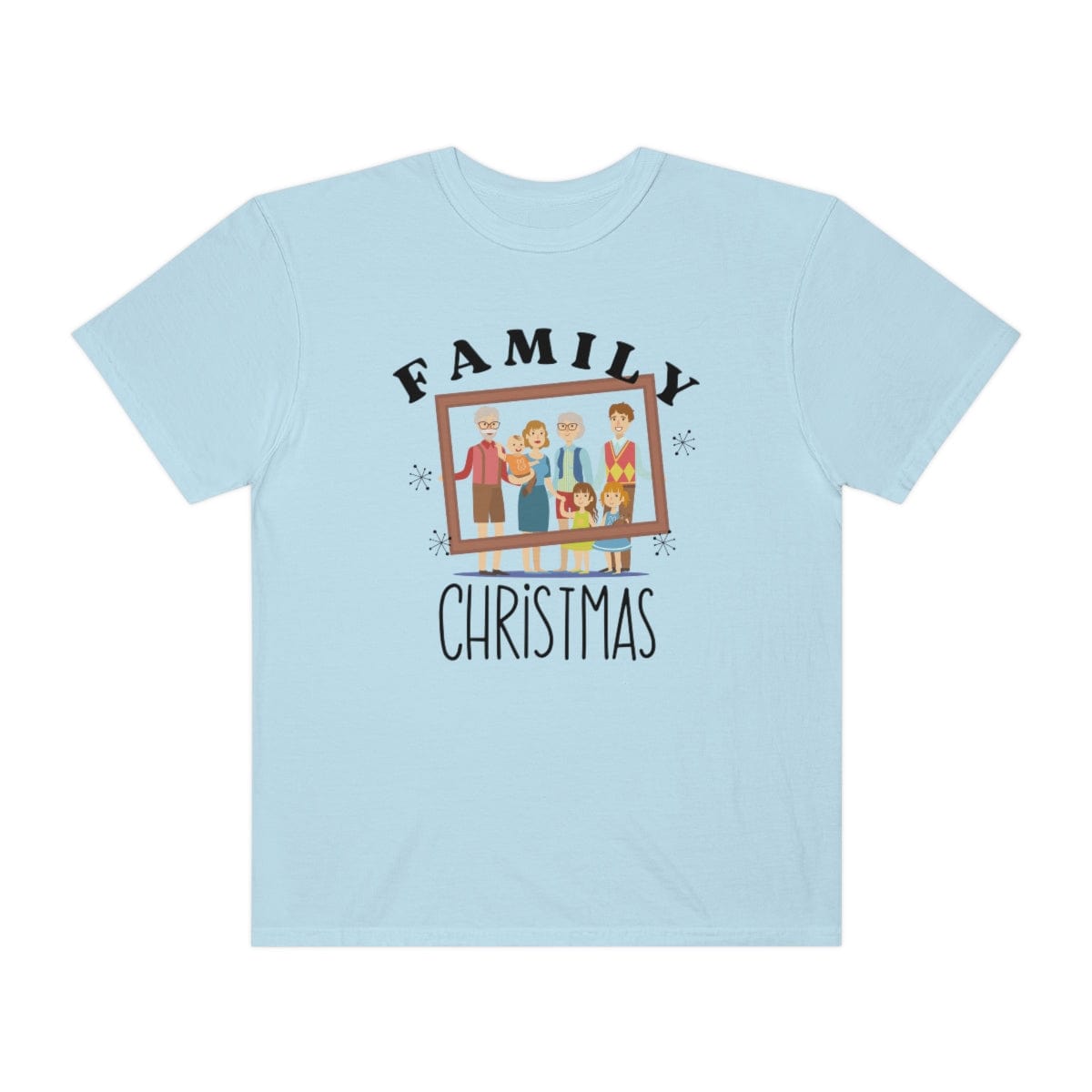 Family Photo Comfort Colors, Christmas Family T-Shirt, Family Photo Shirt, Matching Family Shirt, Christmas Family Gift, Unisex Garment-Dyed T-shirt