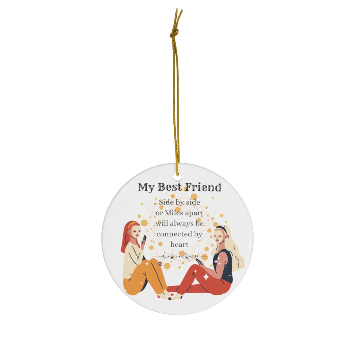 My Best Friend Christmas 2022 Ceramic Ornament, 4 Shapes