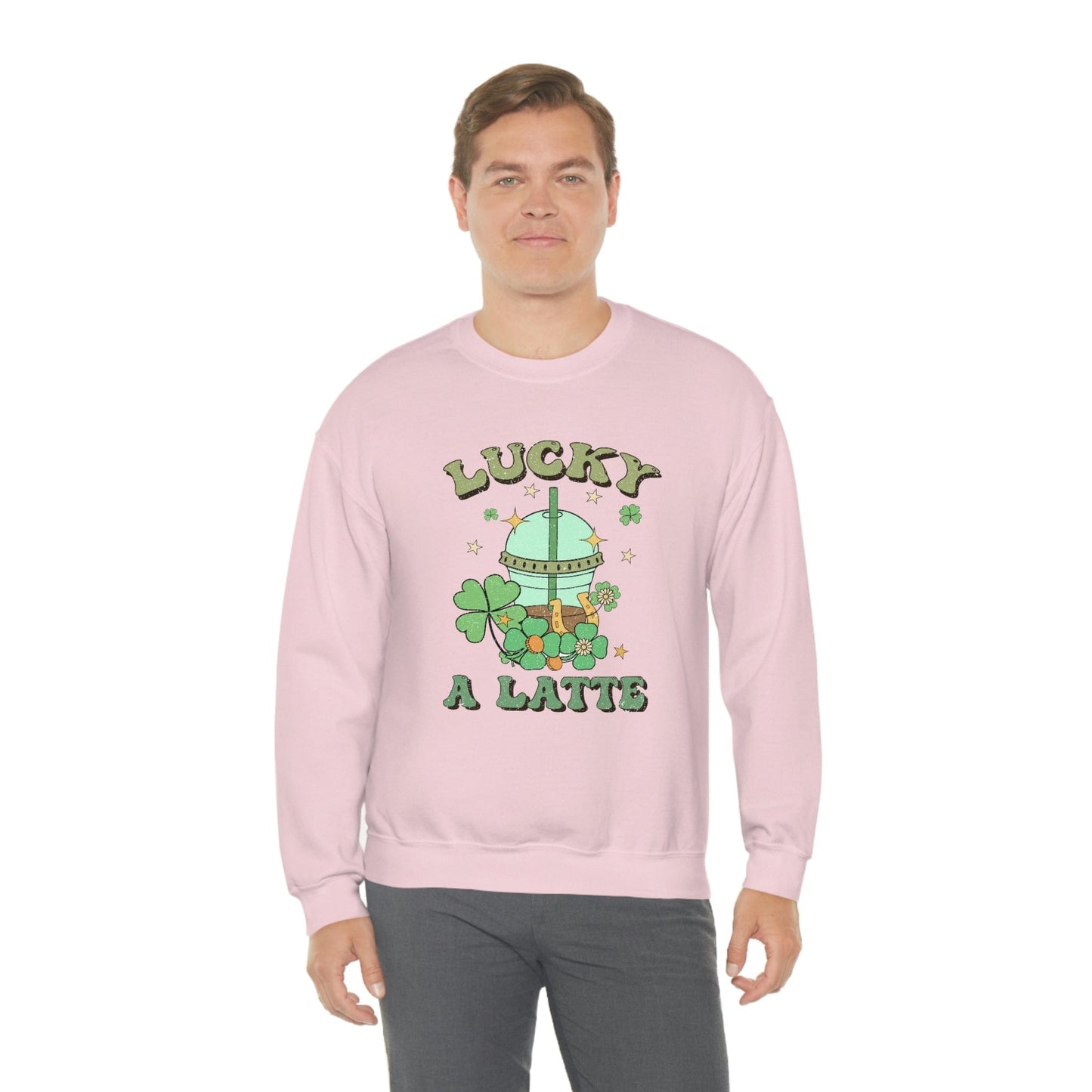 2023 Funny Groovy St. Patrick's Day Unisex Irish Lucky A Latte Sweatshirt