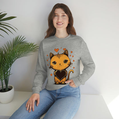 2023 Valentine's Day Sweatshirt: Cute Cats in Love Kawaii Style